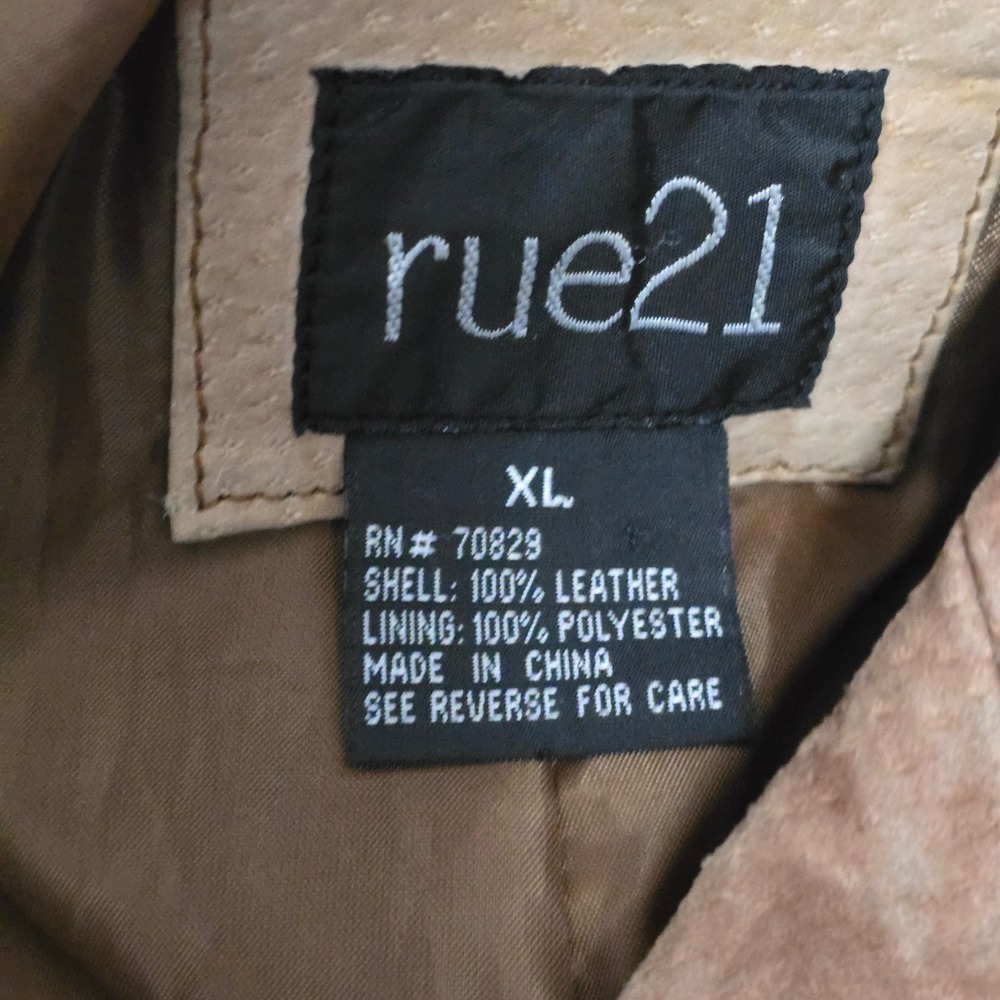 rue21 Suede Leather Blazer XL Brown Lace Up Corset Western Jacket - Picture 6 of 7